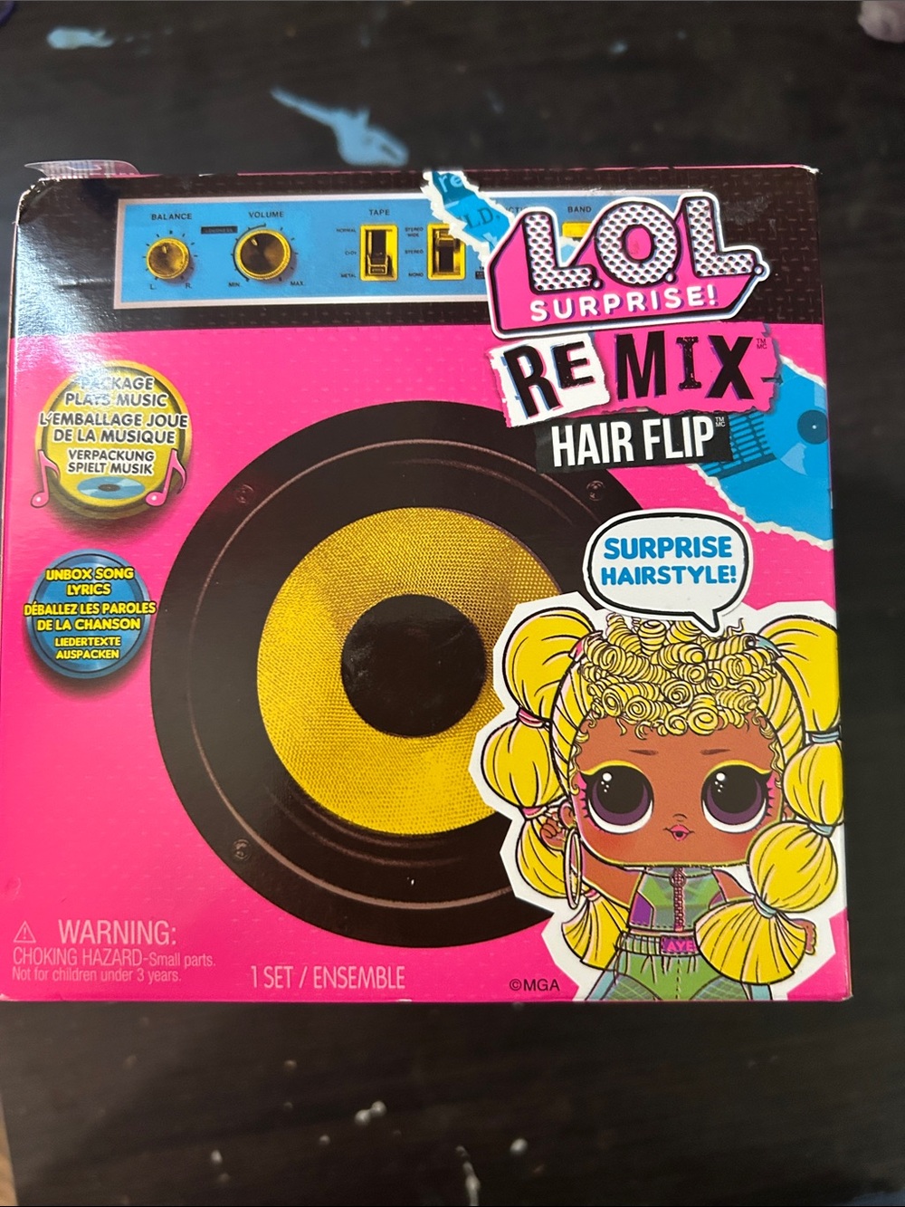 L.O.L. Surprise! Remix Hair Flip Toy - Pink & Yellow